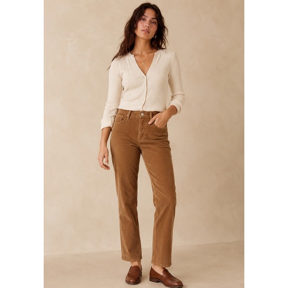 Frame Denim Other - FRAME Corduroy Pants Sz 29 (actual 28x28) Camel Brown Le Sylvie Slender Straight